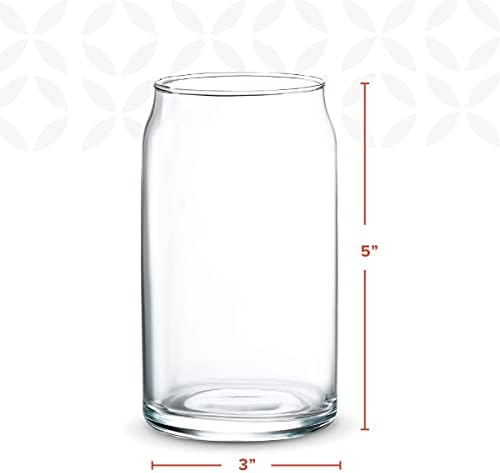 [6 חבילה] 16 עוז. כוסות בצורת פחית זכוכית כוסות בירה וקפה